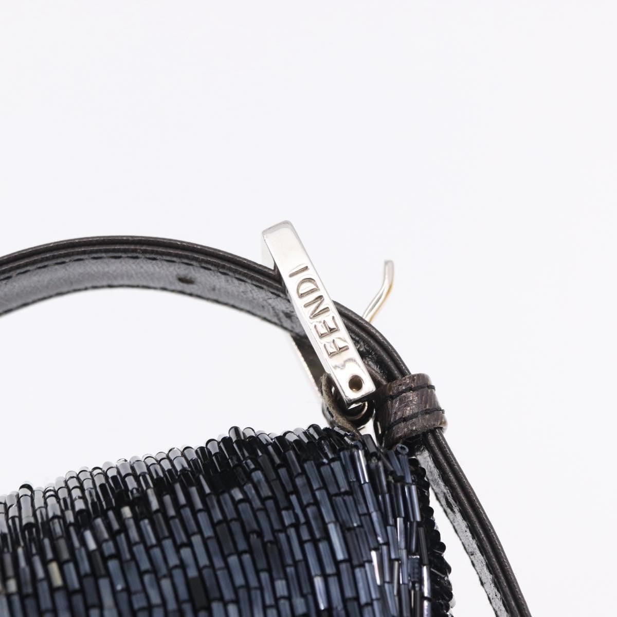 Fendi Baguette Sequins Navy Beads Handbag (Pre-Owned)