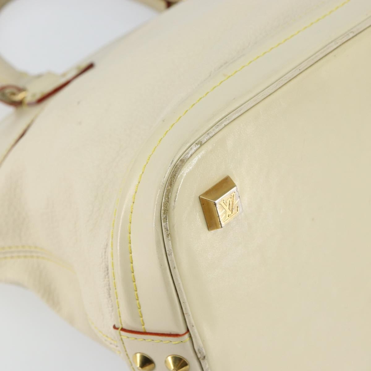 Louis Vuitton Suhali Lockit Leather White Leather Handbag (Pre-Owned)