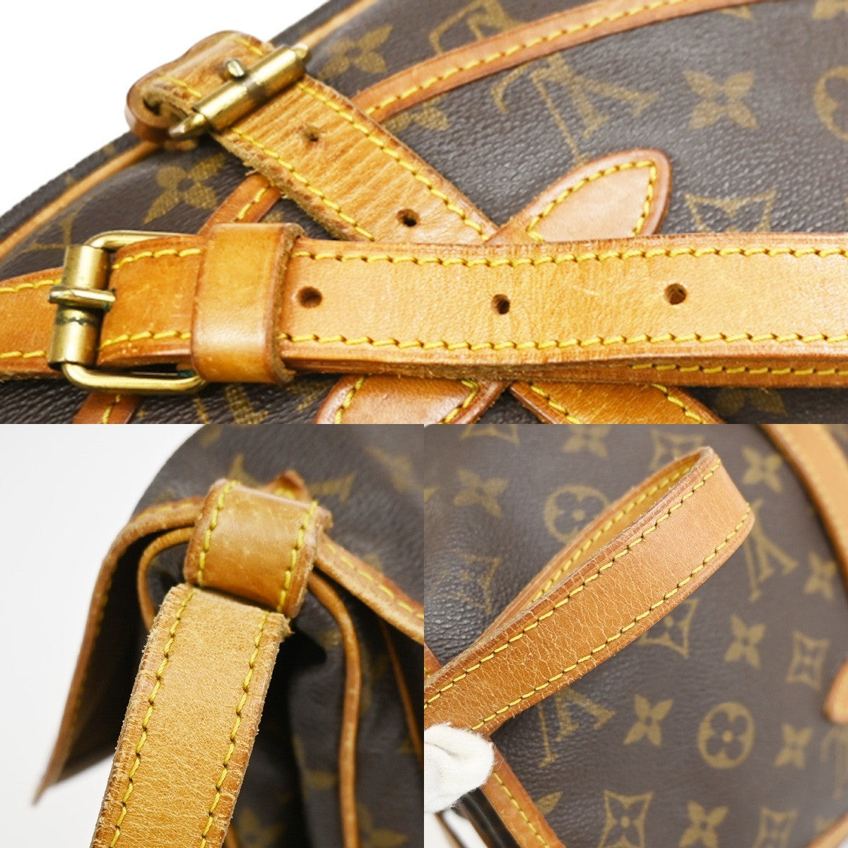 Louis Vuitton Saumur Monogram Canvas Brown Canvas Shoulder Bag Bag (Pre-Owned)