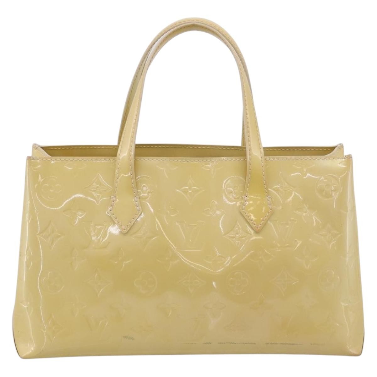 Louis Vuitton Wilshire Monogram Vernis Yellow Patent_Leather Handbag (Pre-Owned)