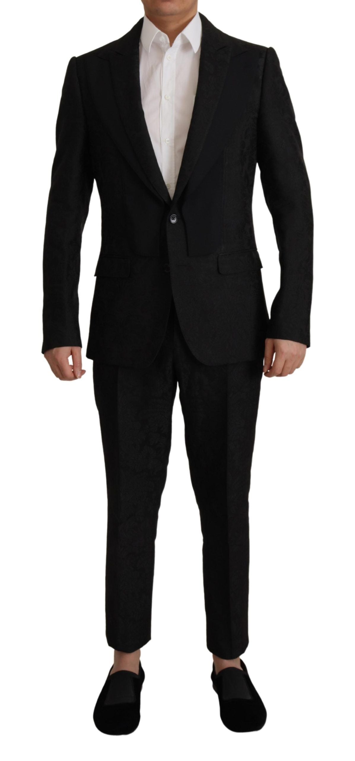 Dolce & Gabbana Elegant Black Two-Piece Martini Men's Suit