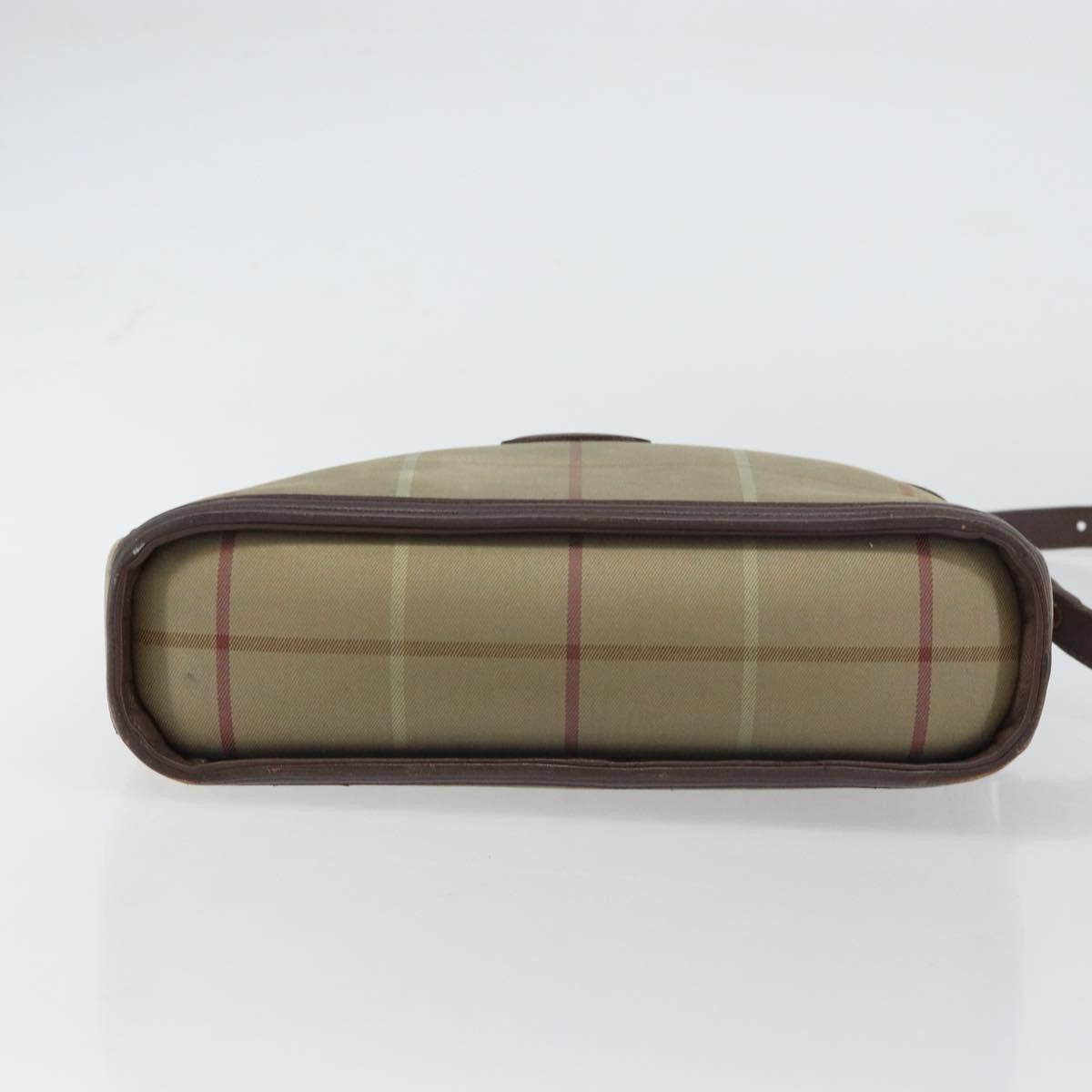 Burberry Nova Check Canvas Beige Canvas Shoulder Bag Bag (Pre-Owned)