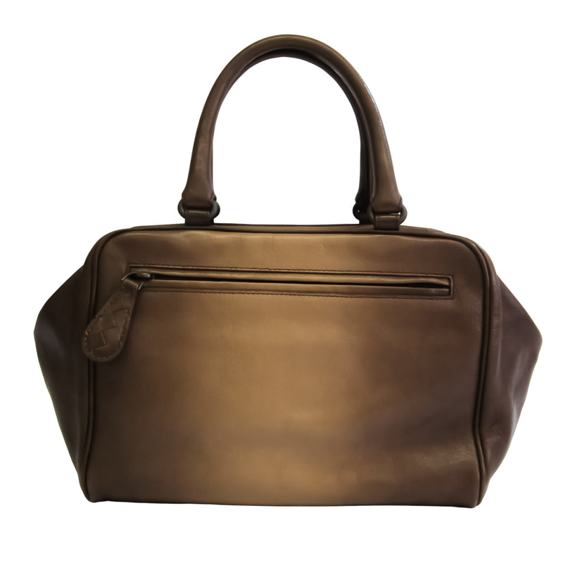 Bottega Veneta Gradation Brown Leather Handbag (Pre-Owned)