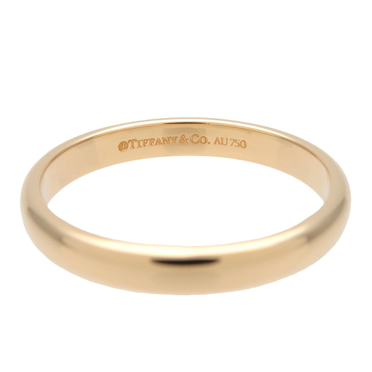 Tiffany & Co. Classic Wedding Band 18K Yellow Gold Gold Yellow_Gold Ring Jewelry (Pre-Owned)