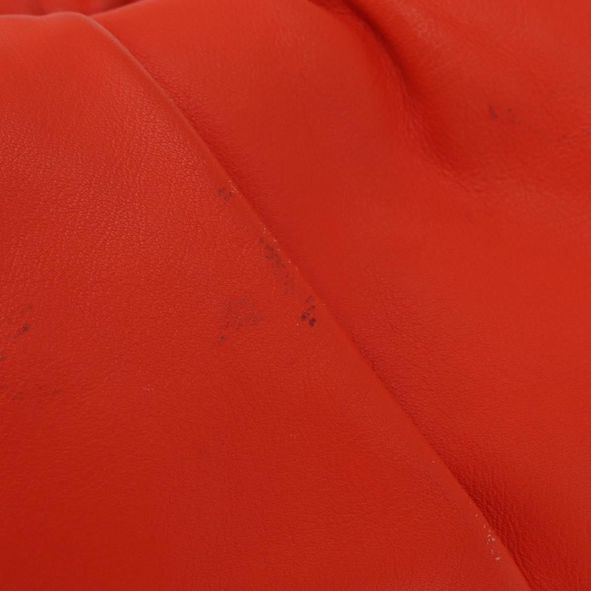 Bottega Veneta The Chain Leather Orange Leather Clutche & Pouche Bag (Pre-Owned)