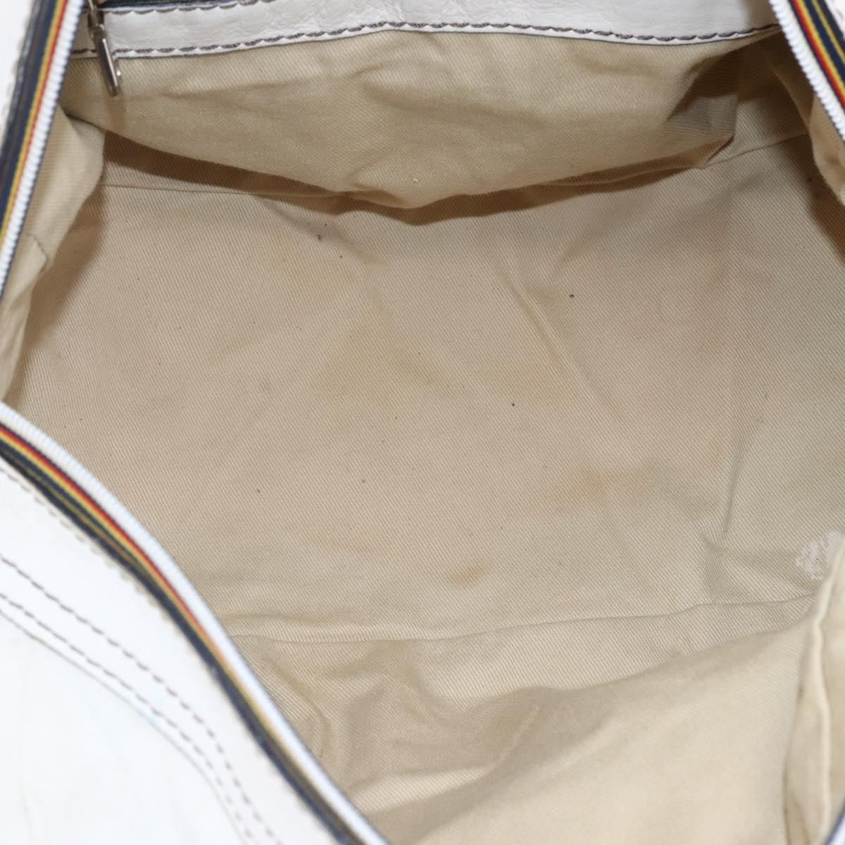 Chloe Handbag Leather White Leather Handbag (Pre-Owned)