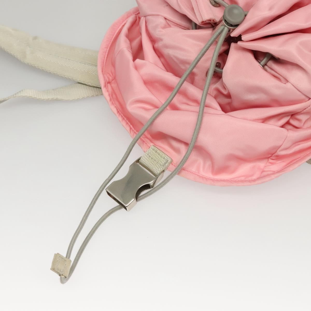 Prada Single Buckle Pocket Tessuto Pink Nylon Backpack Bag (Pre-Owned)