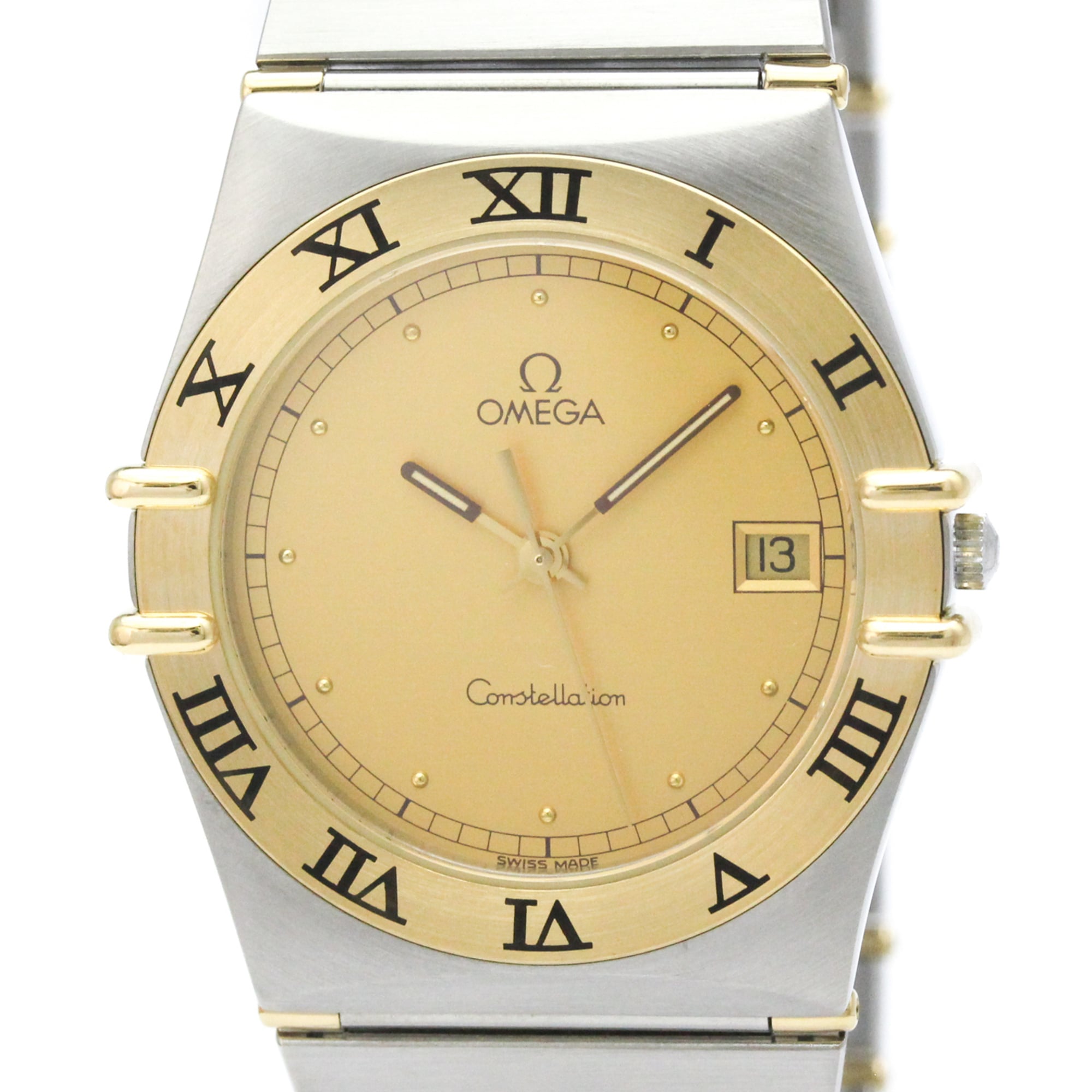 Omega Constellation Quartz Stainless Steel And Yellow Gold Watch (Pre-Owned)