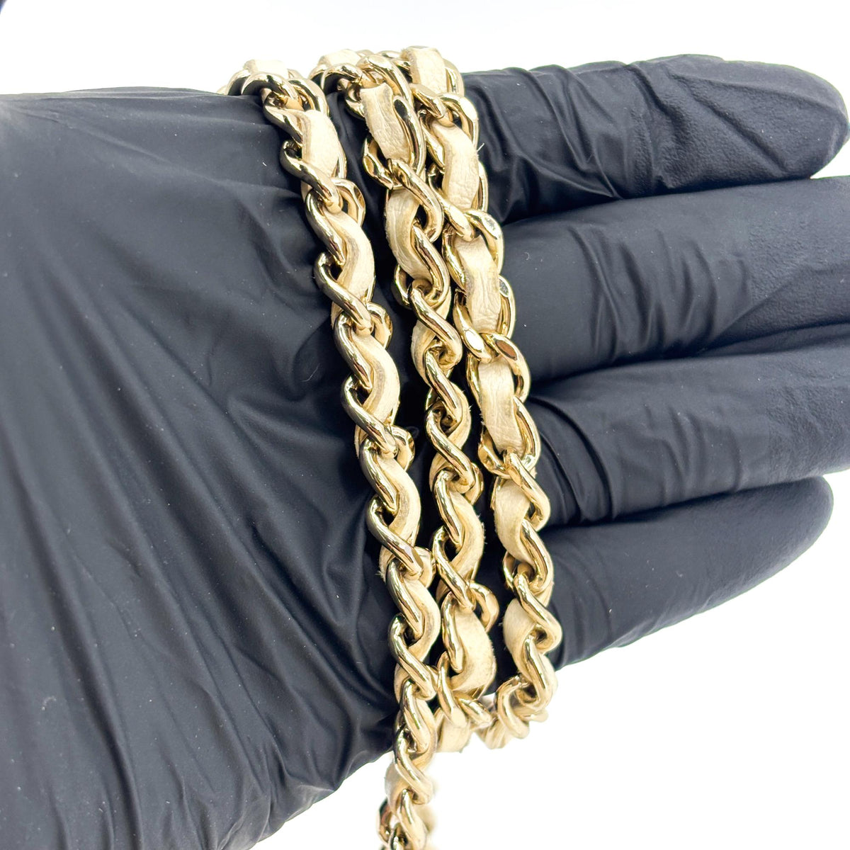 Chanel Drawstring Bucket With Chain Quilted Lambskin Gold Leather Shoulder Bag Bag (Pre-Owned)