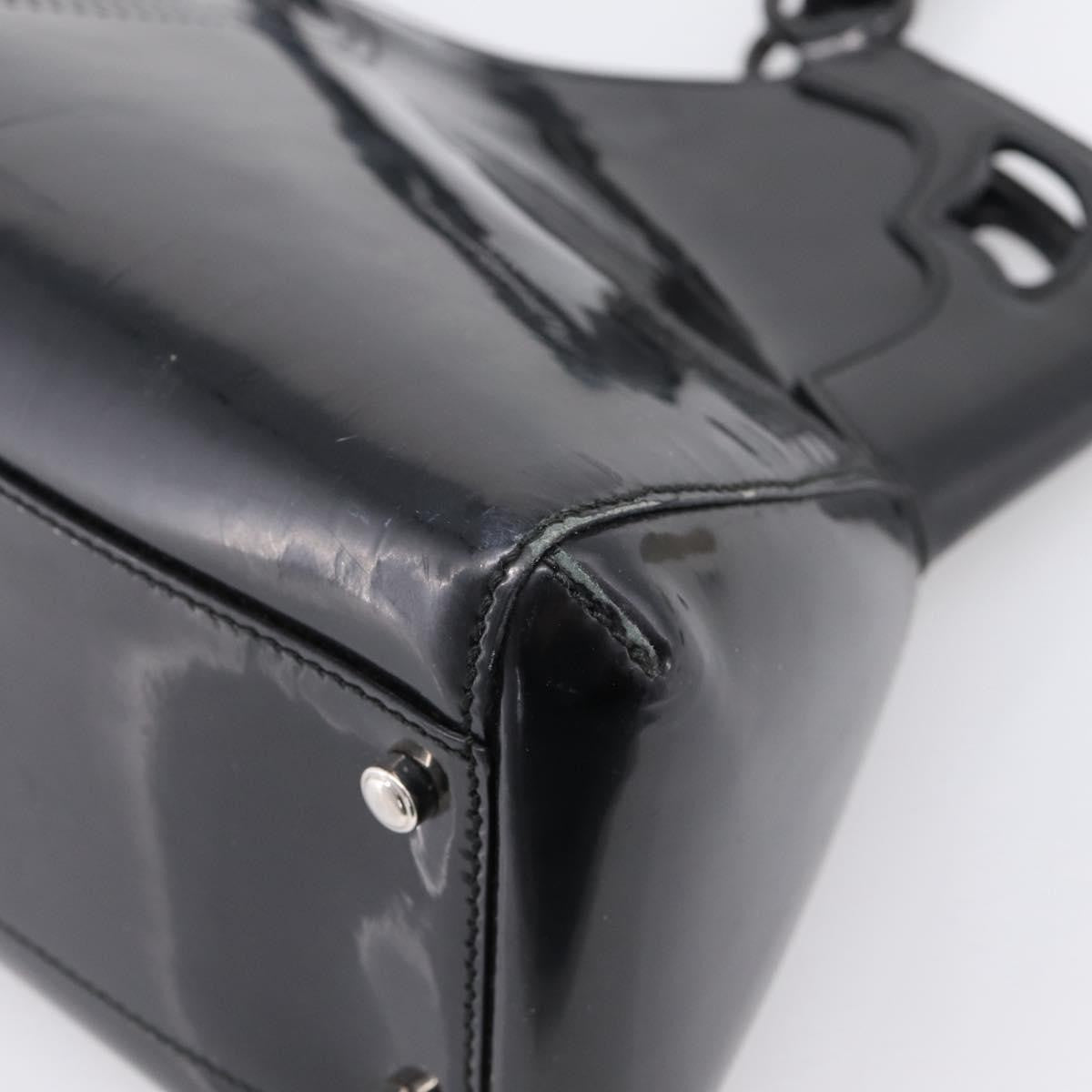 Cartier Marcello Patent Leather Black Patent_Leather Handbag (Pre-Owned)