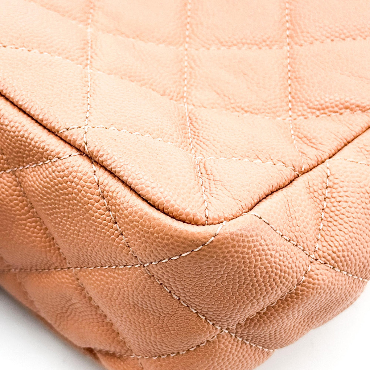 Chanel Wavy Cc Hobo Quilted Caviar Brown Leather Shoulder Bag Bag (Pre-Owned)