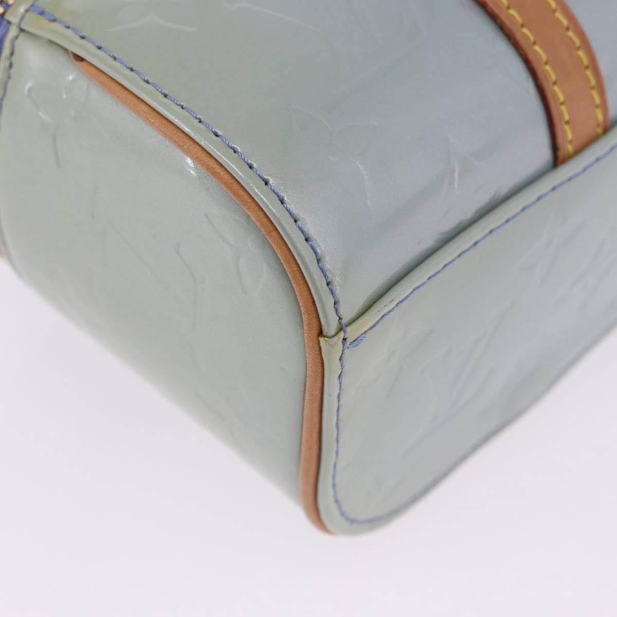 Louis Vuitton Sullivan Horizontal Monogram Vernis Blue Patent_Leather Handbag (Pre-Owned)