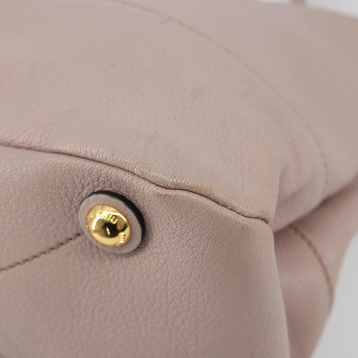 Miu Miu Madras Convertible Hobo Leather Pink Leather Shoulder Bag Bag (Pre-Owned)