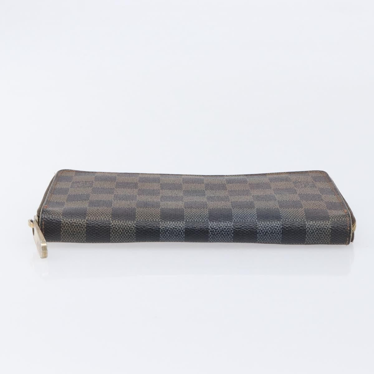 Louis Vuitton Zippy Organizer Damier Brown Canvas Wallets Accessory (Pre-Owned)
