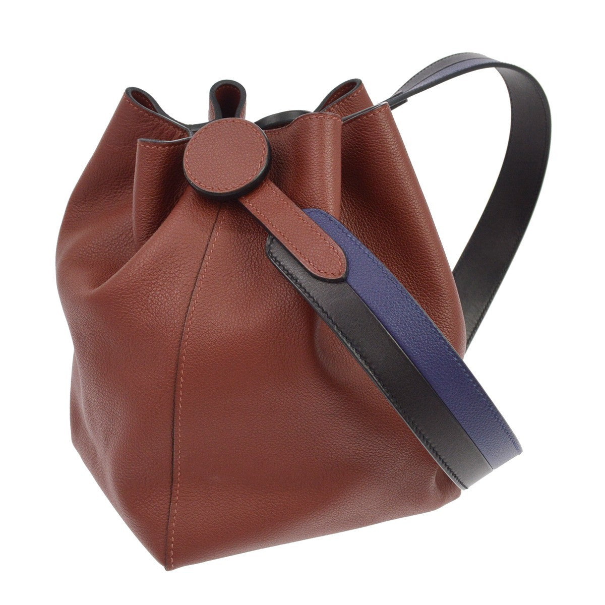 Hermes Licol Evercolor Brown Leather Handbag (Pre-Owned)