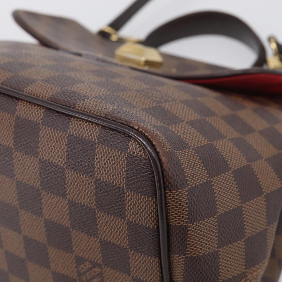 Louis Vuitton Bergamo Damier Brown Canvas Handbag (Pre-Owned)