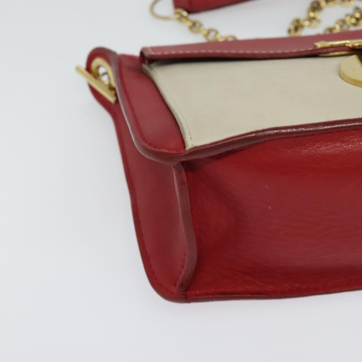 Celine Shoulder Leather Red Leather Shoulder Bag Bag (Pre-Owned)