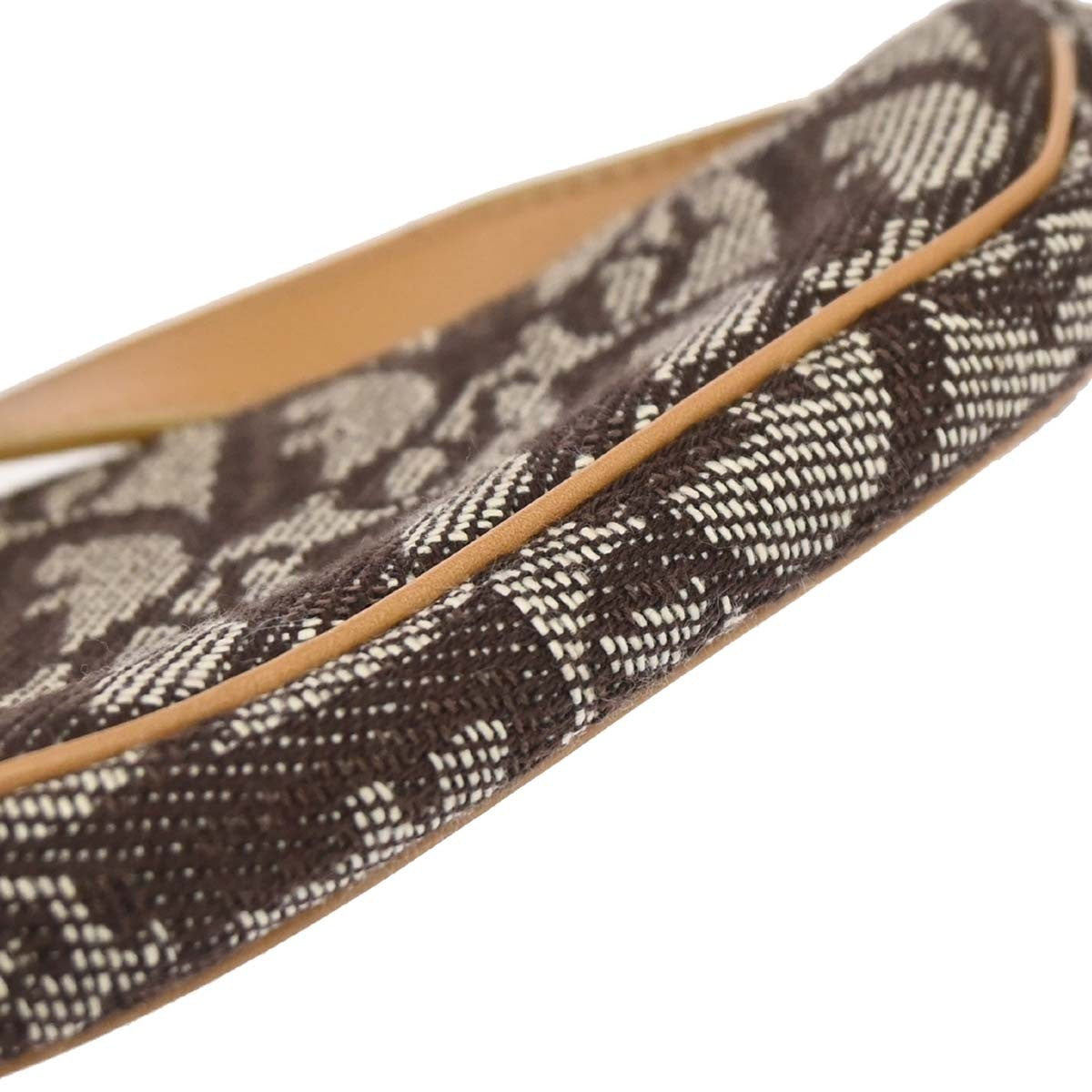 Christian Dior Vintage Saddle Zip Coin Purse Diorissimo Canvas Brown Canvas Clutche & Pouche Bag (Pre-Owned)