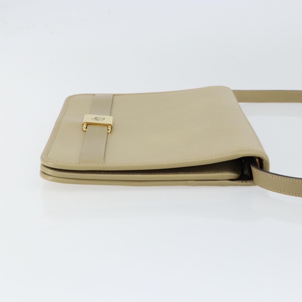 Christian Dior Vintage Leather Beige Leather Shoulder Bag Bag (Pre-Owned)