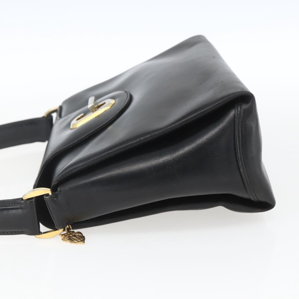 Gucci Vintage Leather Black Leather Handbag (Pre-Owned)