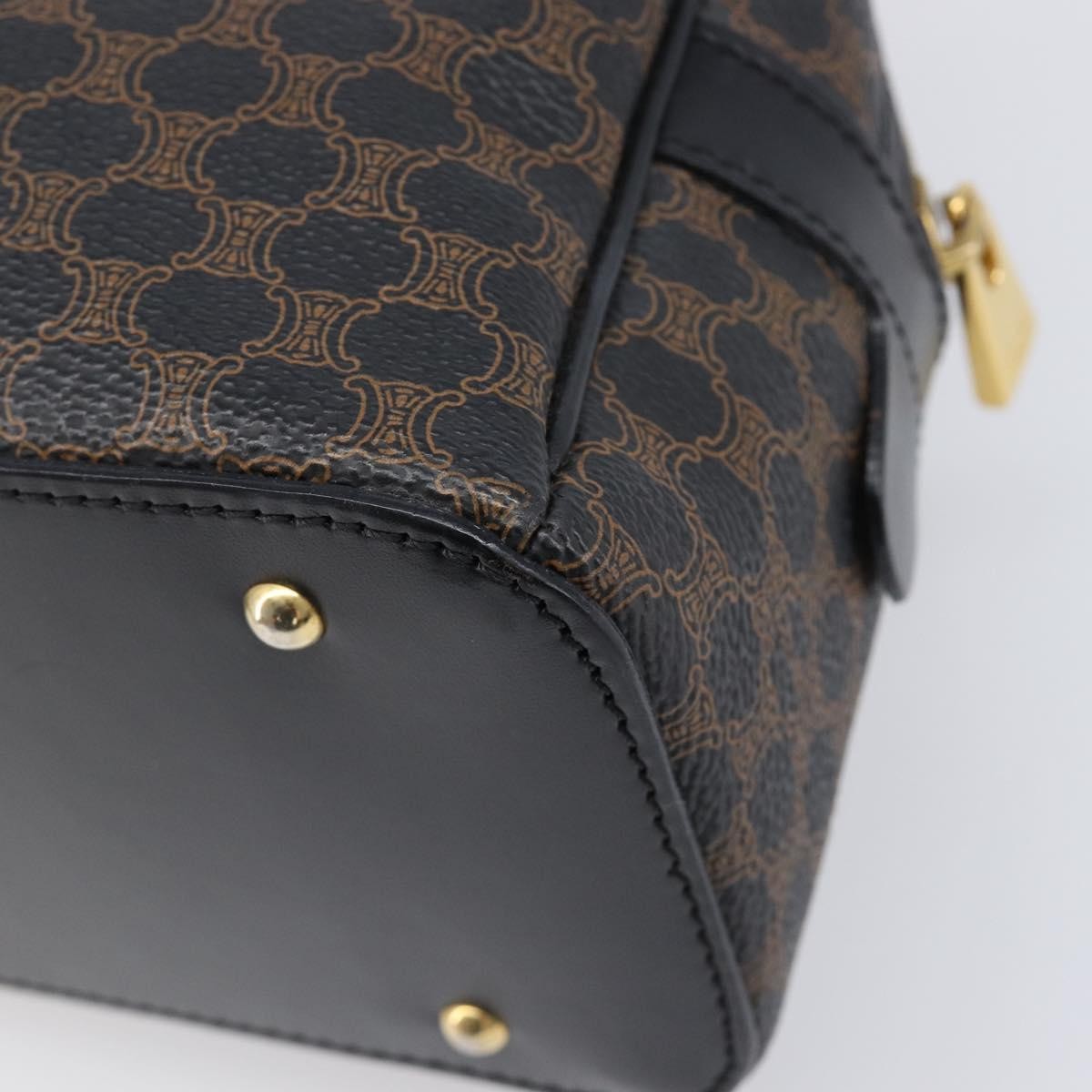 Celine Top Handle Leather Black Pvc Handbag (Pre-Owned)