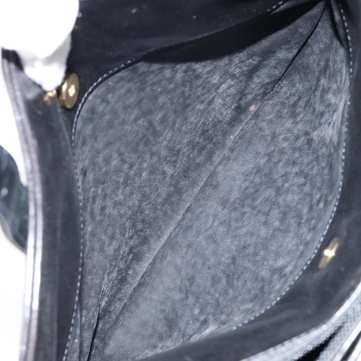 Bally Vintage Quilted Leather Black Leather Handbag (Pre-Owned)