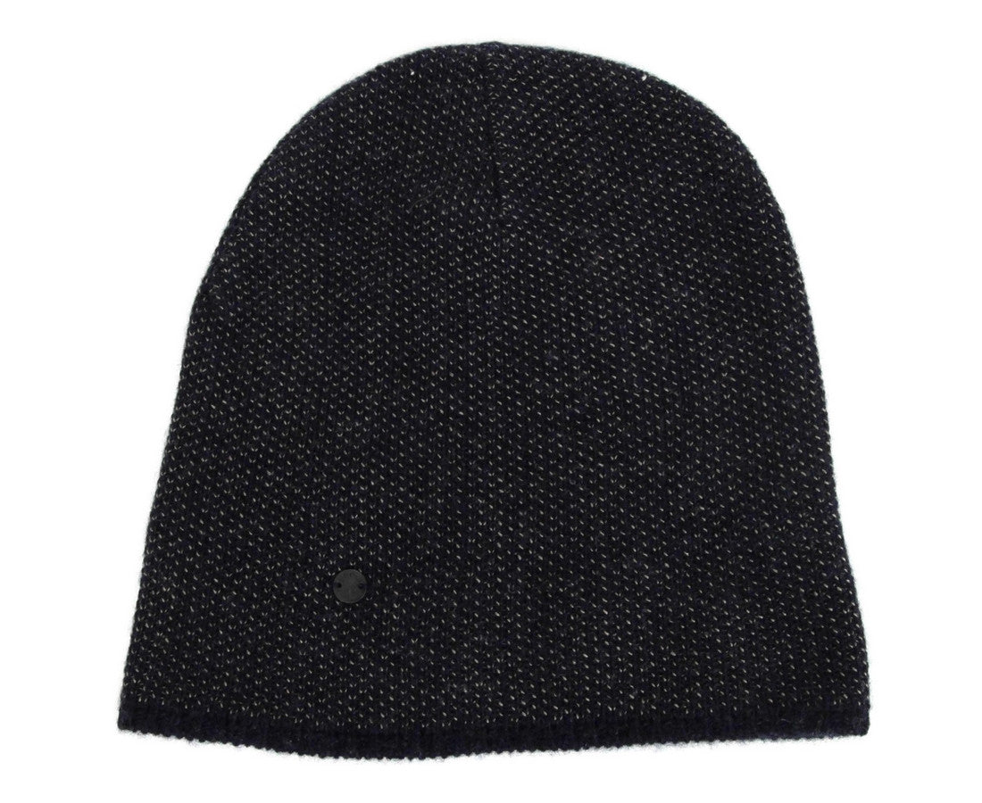 Gucci Unisex Dark Blue Wool Cashmere cotton Small Beanie Hat With Logo