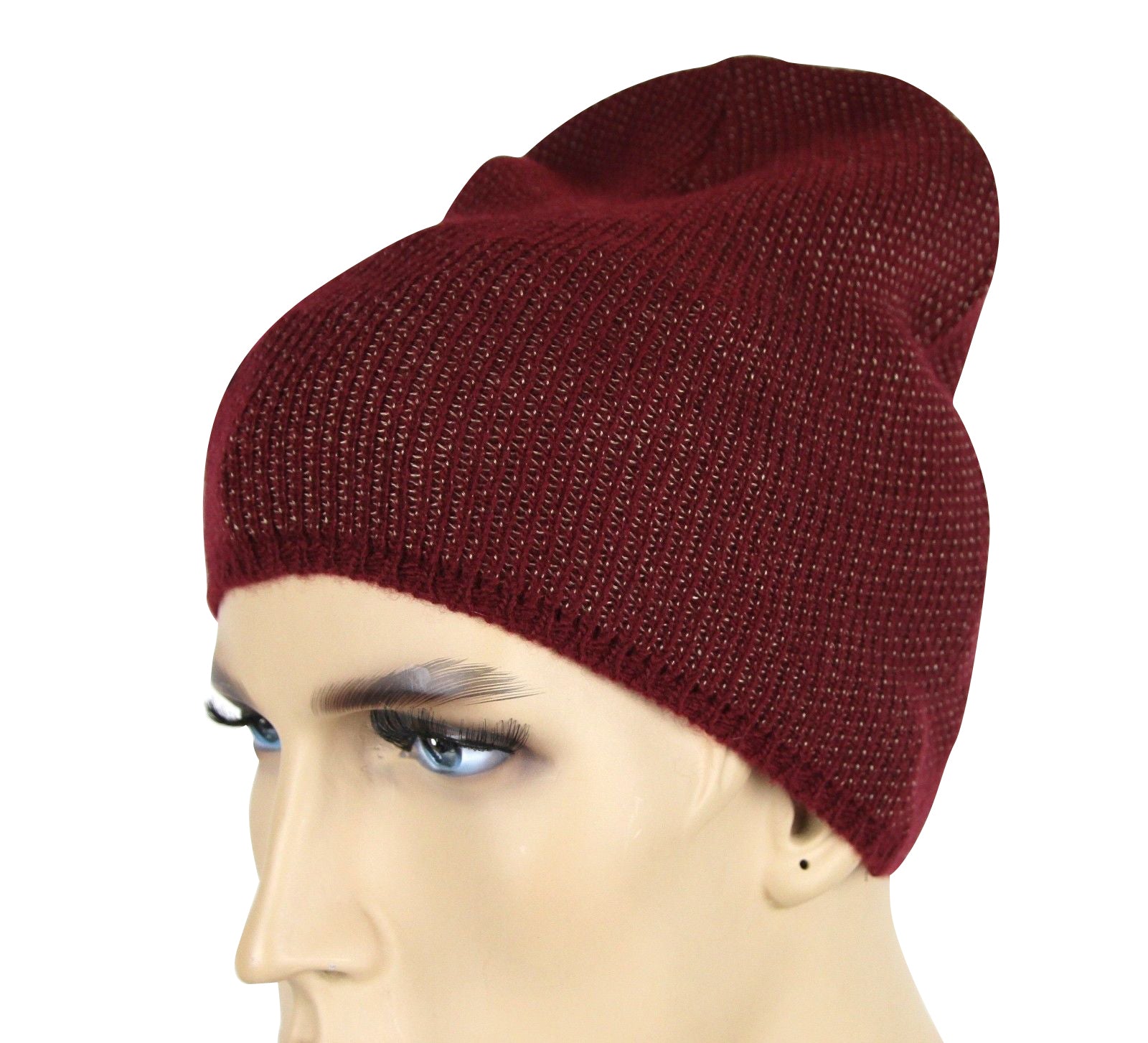 Wool Cashmere Cotton Knit Beanie Hat Logo 6079
