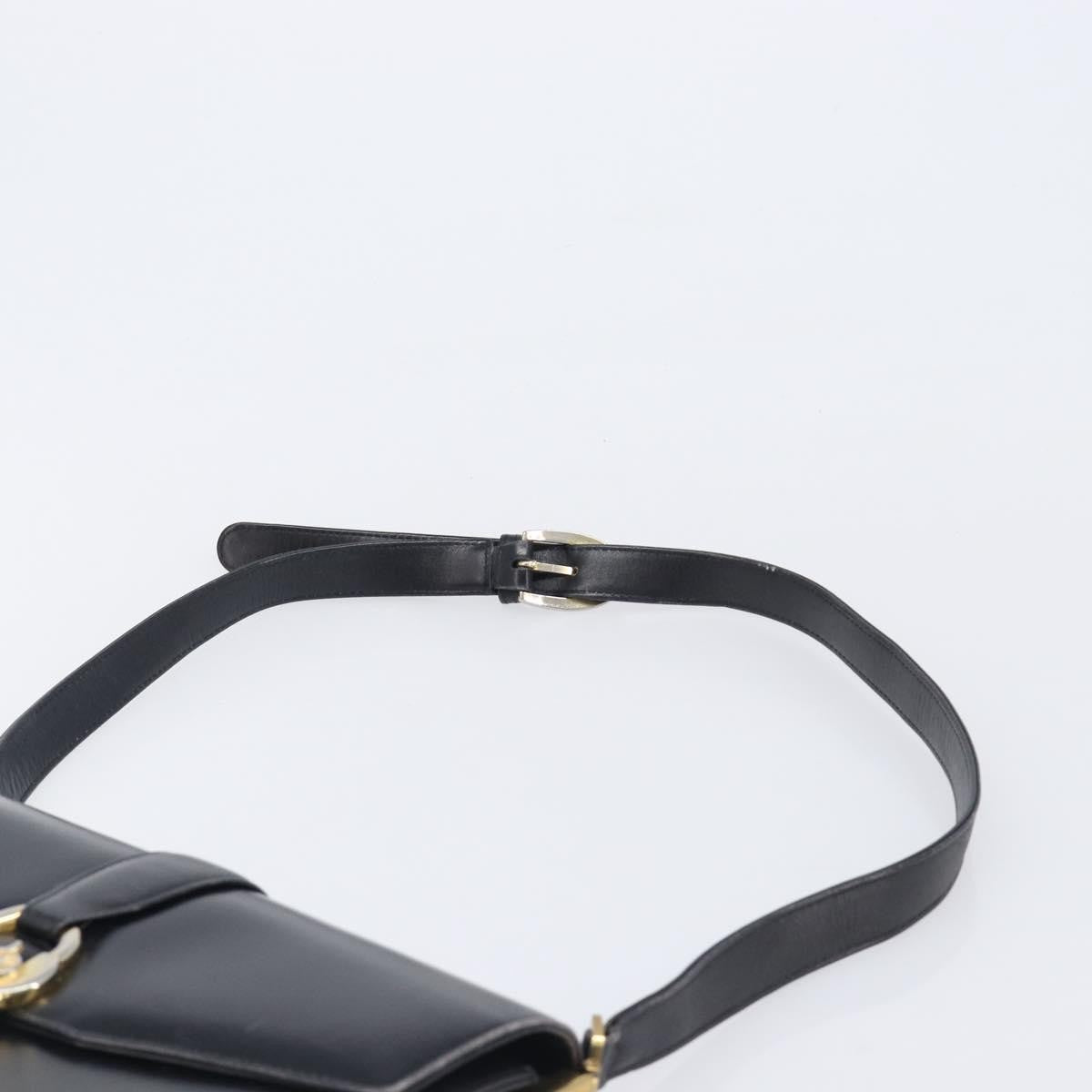 Celine Horse Carriage Leather Black Leather Shoulder Bag Bag (Pre-Owned)