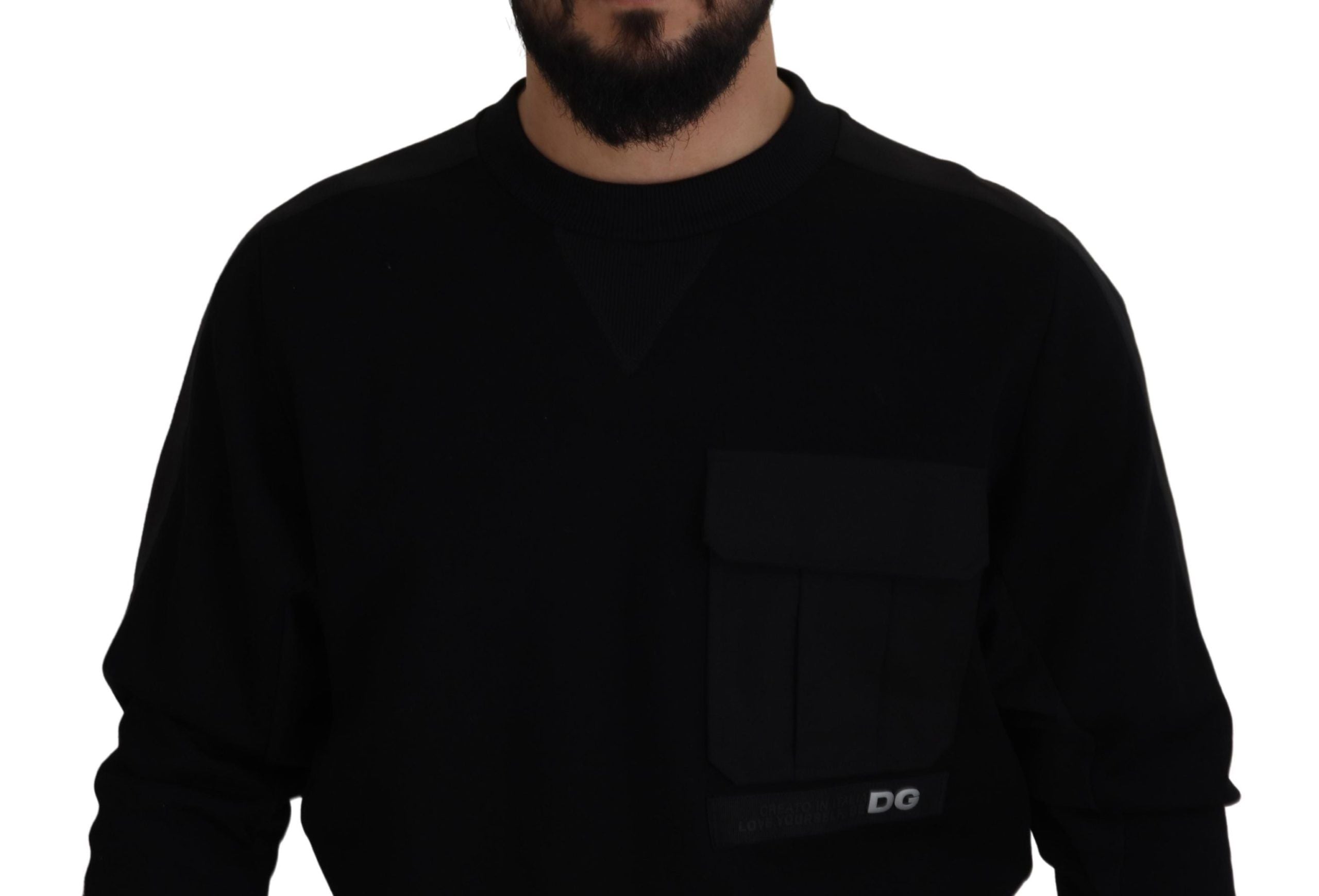 Dolce & Gabbana Elegant Crewneck Cotton Blend Men's Sweater