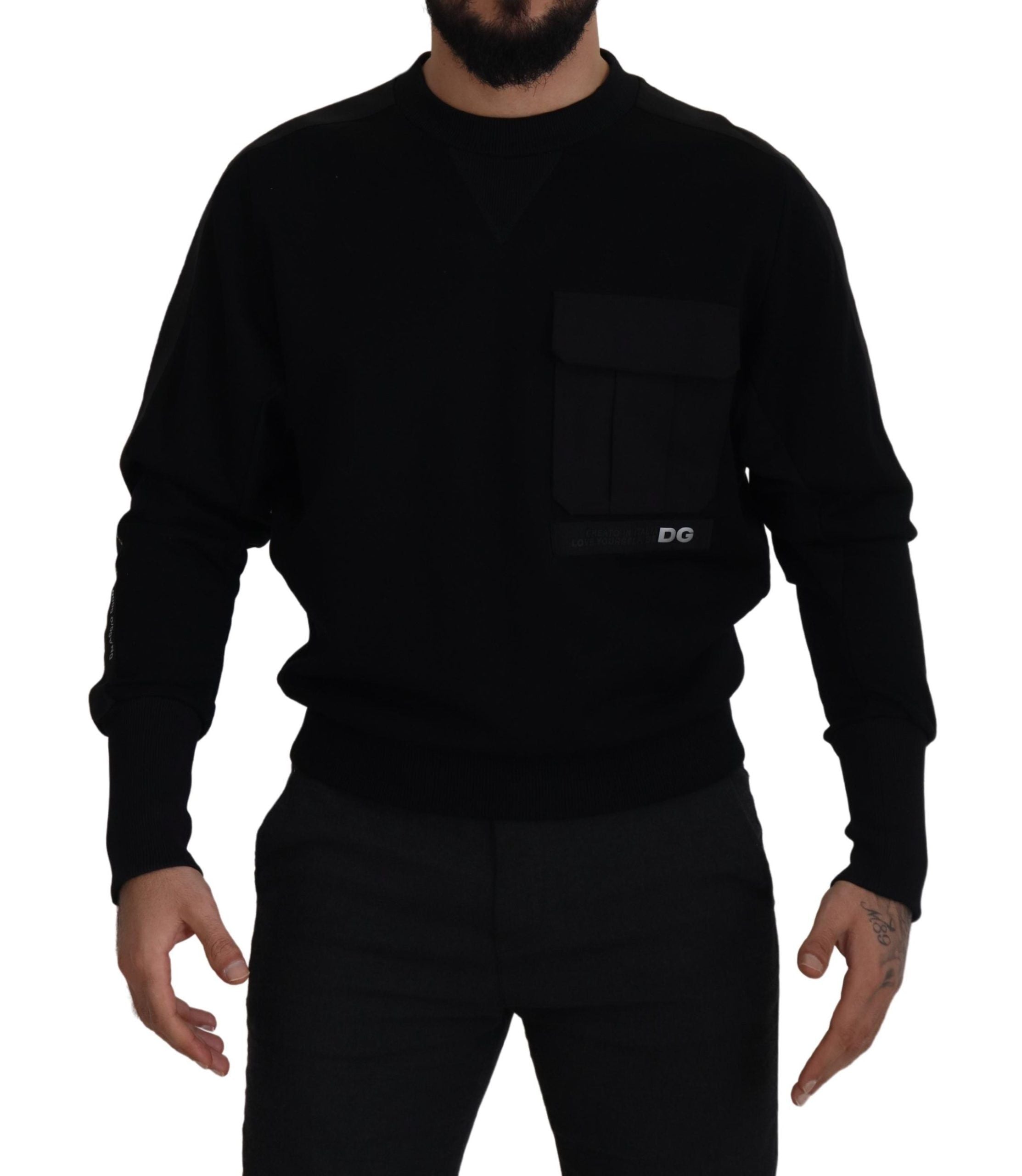 Dolce & Gabbana Elegant Crewneck Cotton Blend Men's Sweater