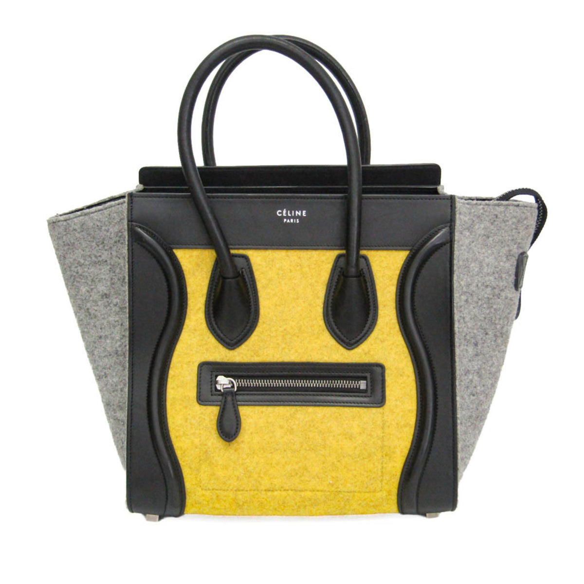 Celine Tricolor Luggage Felt Multicolour Leather Handbag (Pre-Owned)