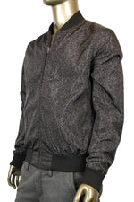 Gucci Men's Bomber Brown Polyamide Leopard Print Jacket