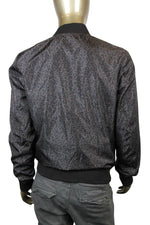 Gucci Men's Bomber Brown Polyamide Leopard Print Jacket