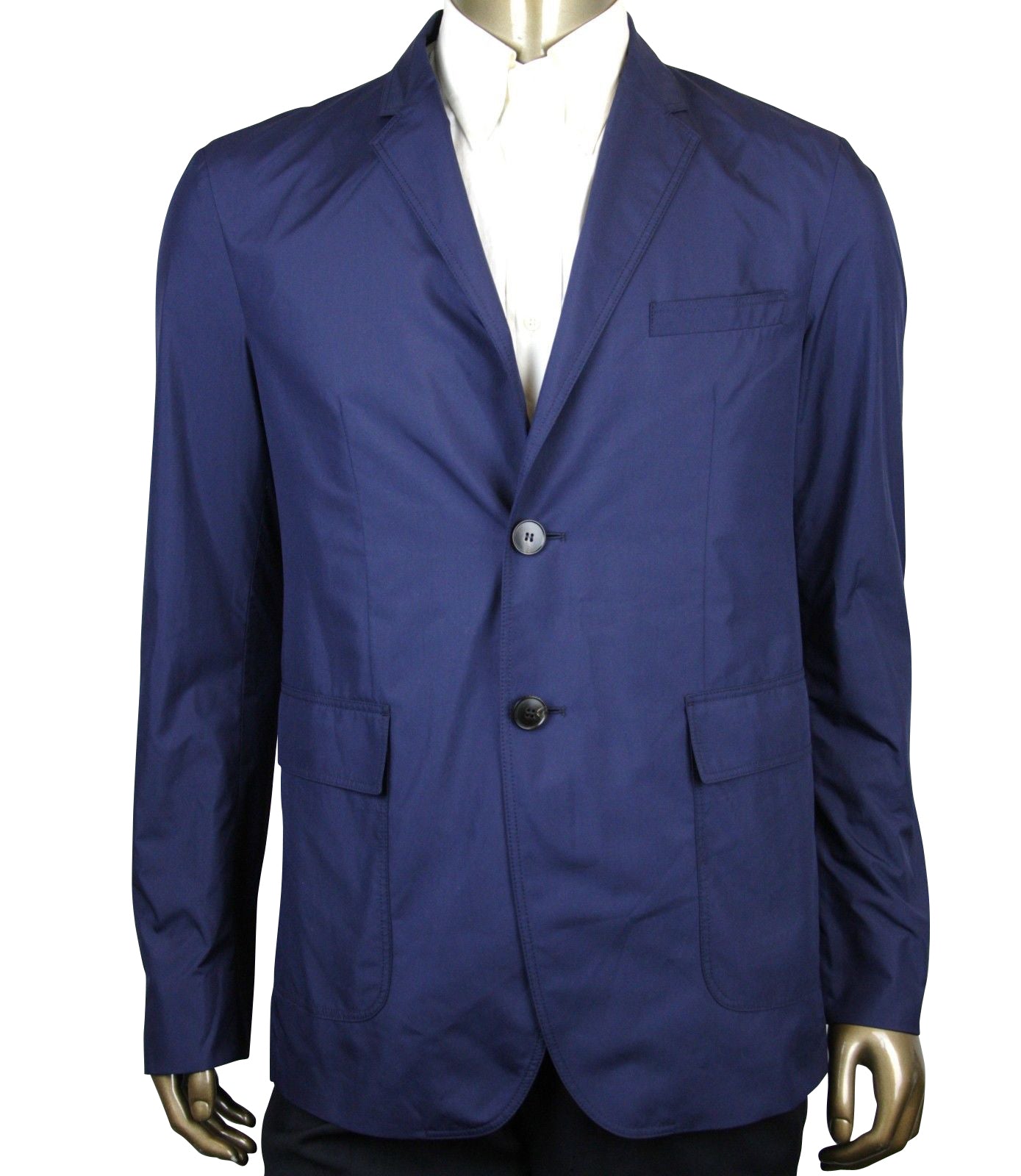 Gucci Men's Light Weight Navy Blue Polyester Techno Jacket (G 52 R / US 42 R)