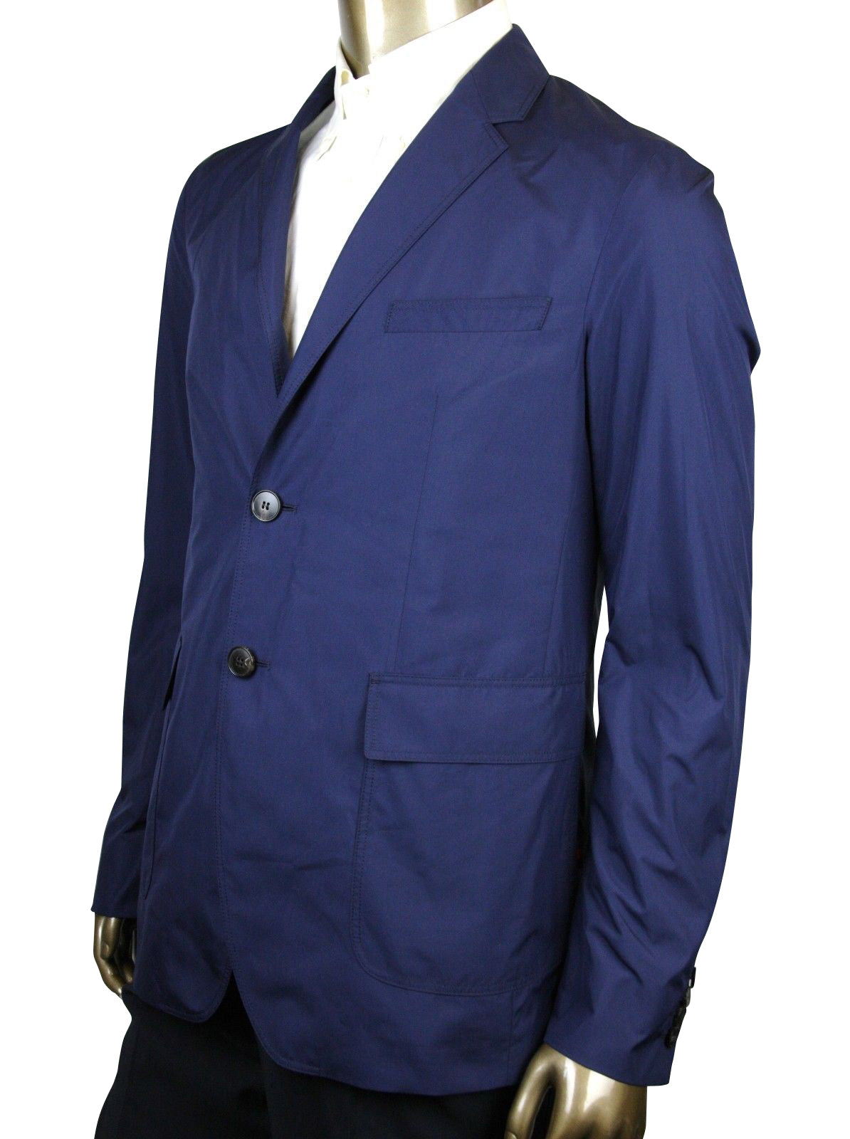 Gucci Men's Light Weight Navy Blue Polyester Techno Jacket (G 52 R / US 42 R)