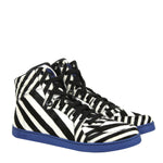 Gucci Men's Multi-Color Zebra Print Calf Hair High top Sneaker