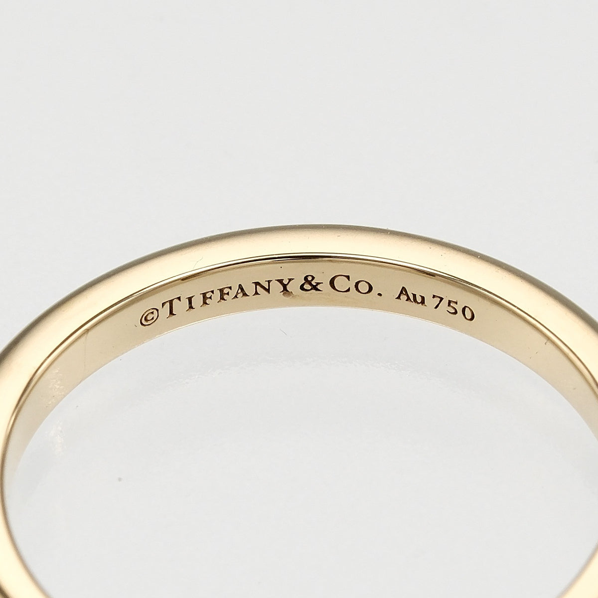 Tiffany & Co. Classic Wedding Band 3 Diamonds 18K Yellow Gold Gold Yellow_Gold Ring Jewelry (Pre-Owned)