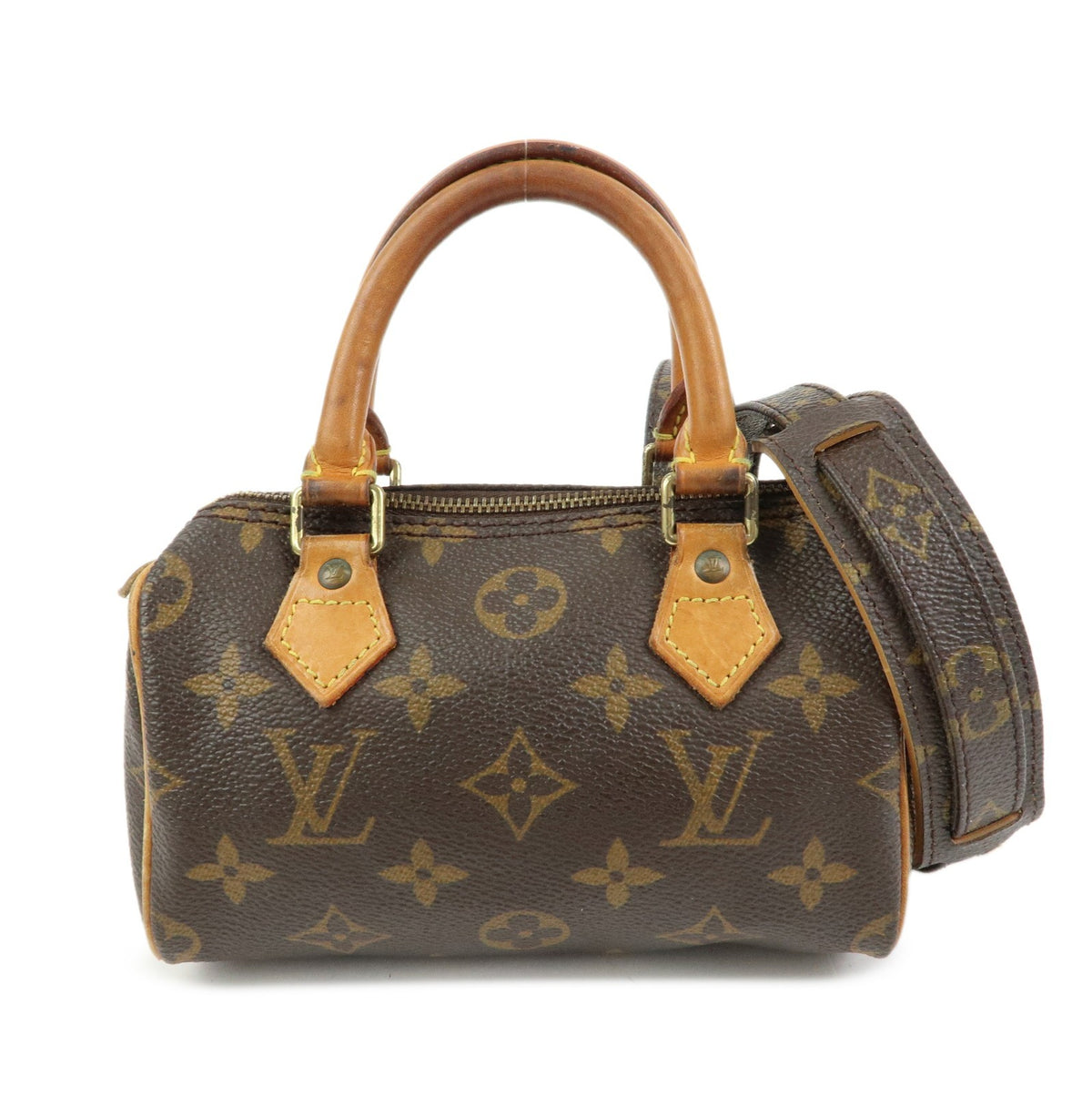 Louis Vuitton Speedy Mini Hl Monogram Canvas Brown Canvas Handbag (Pre-Owned)