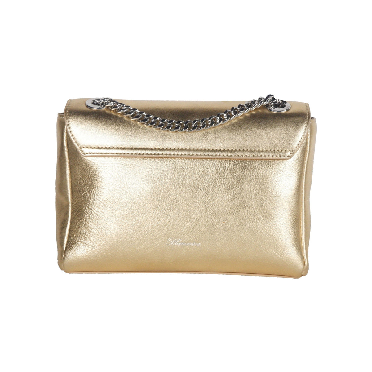 Blumarine Gold Leather Shoulder Bag