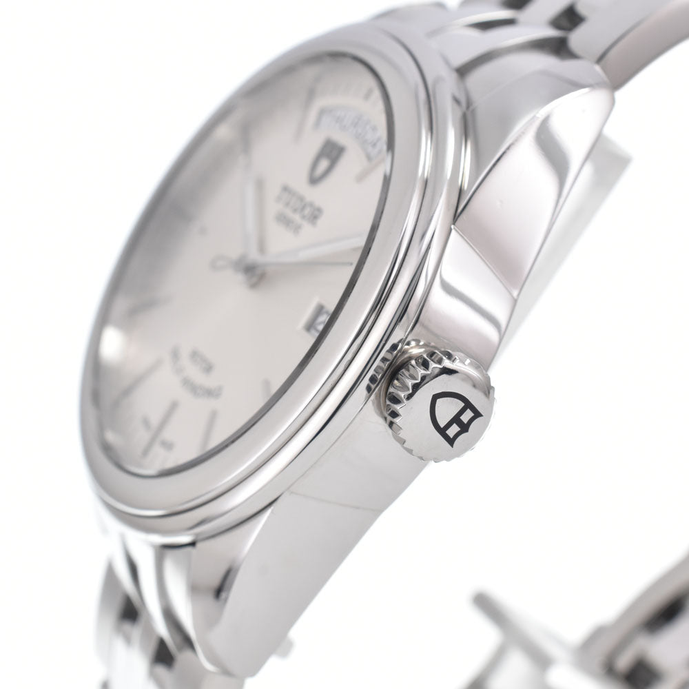 Tudor Glamour Day Date Automatic Stainless Steel With Diamonds Watch (Pre-Owned)