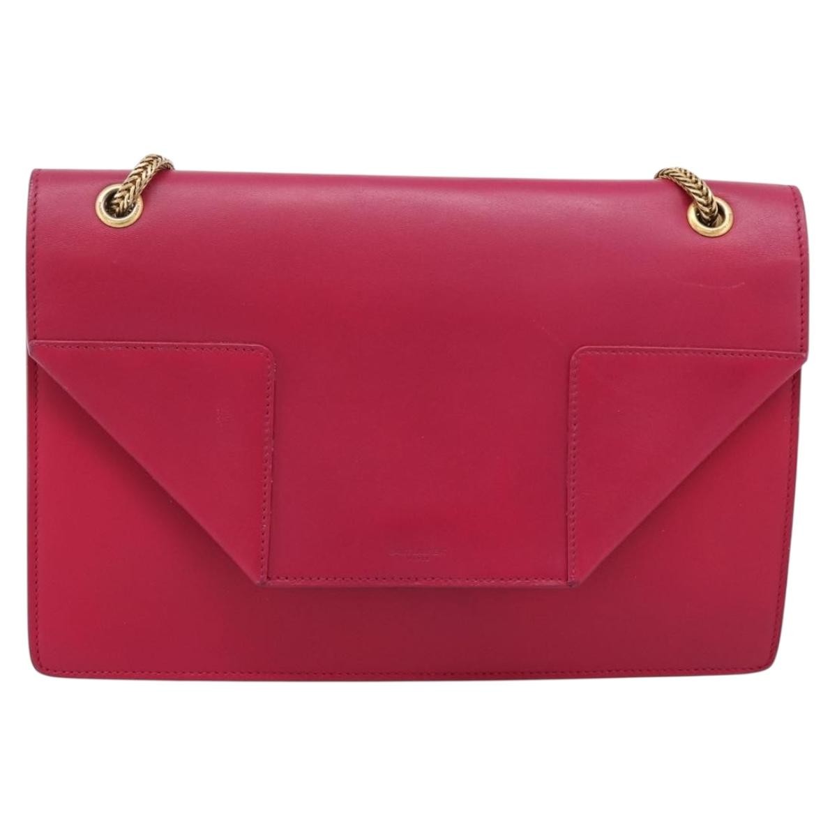 Saint Laurent Vintage Shoulder Bag Leather Pink Leather Shoulder Bag Bag (Pre-Owned)