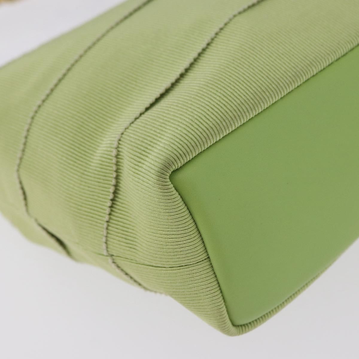 Salvatore Ferragamo Vala Canvas Green Canvas Shoulder Bag Bag (Pre-Owned)