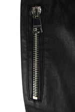 Gucci Women's Leggings Black Lamb Leather Stretch Pants