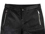 Gucci Women's Leggings Black Lamb Leather Stretch Pants