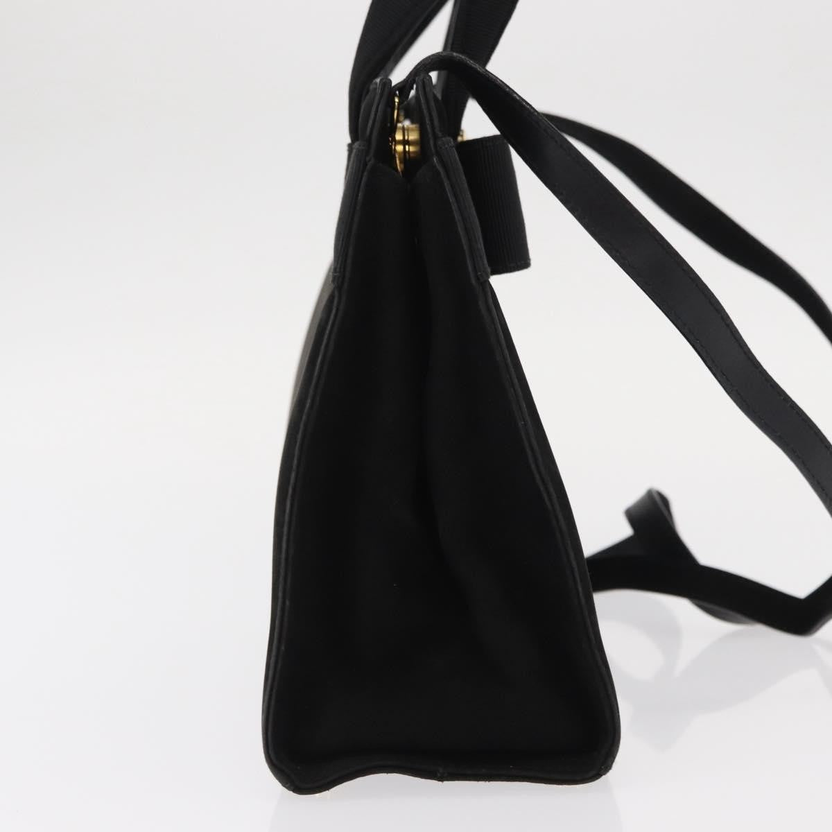 Salvatore Ferragamo Convertible Vara Bow Suede Black Suede Handbag (Pre-Owned)