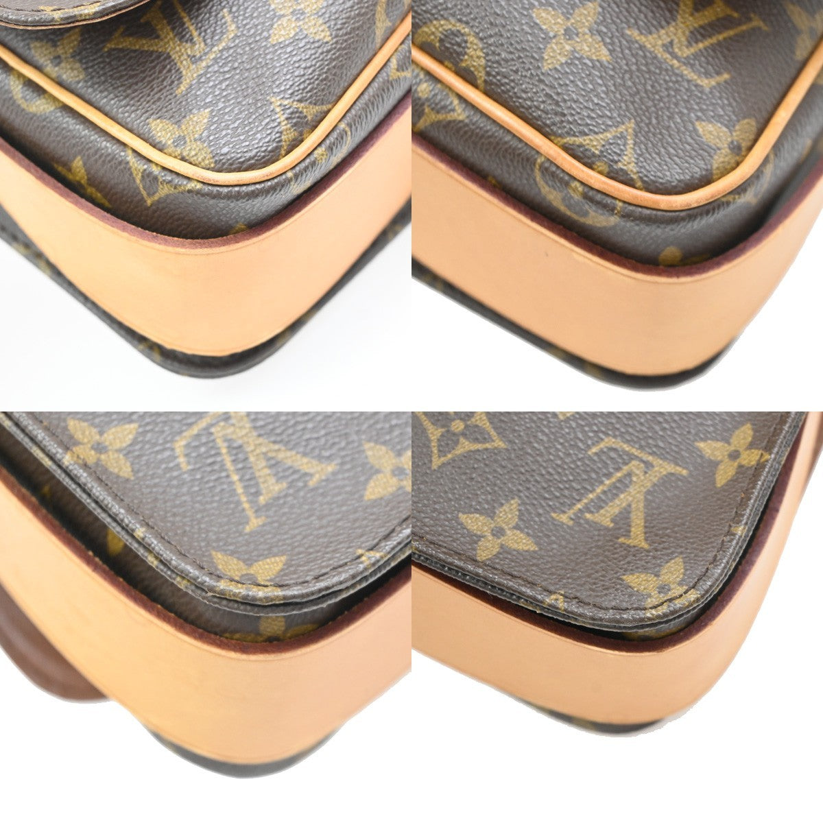 Louis Vuitton Cartouchiere Monogram Canvas Brown Canvas Handbag (Pre-Owned)