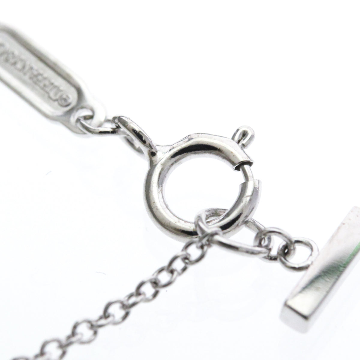 Tiffany & Co. T Smile Pendant 18K White Gold Silver White_Gold Necklace Jewelry (Pre-Owned)