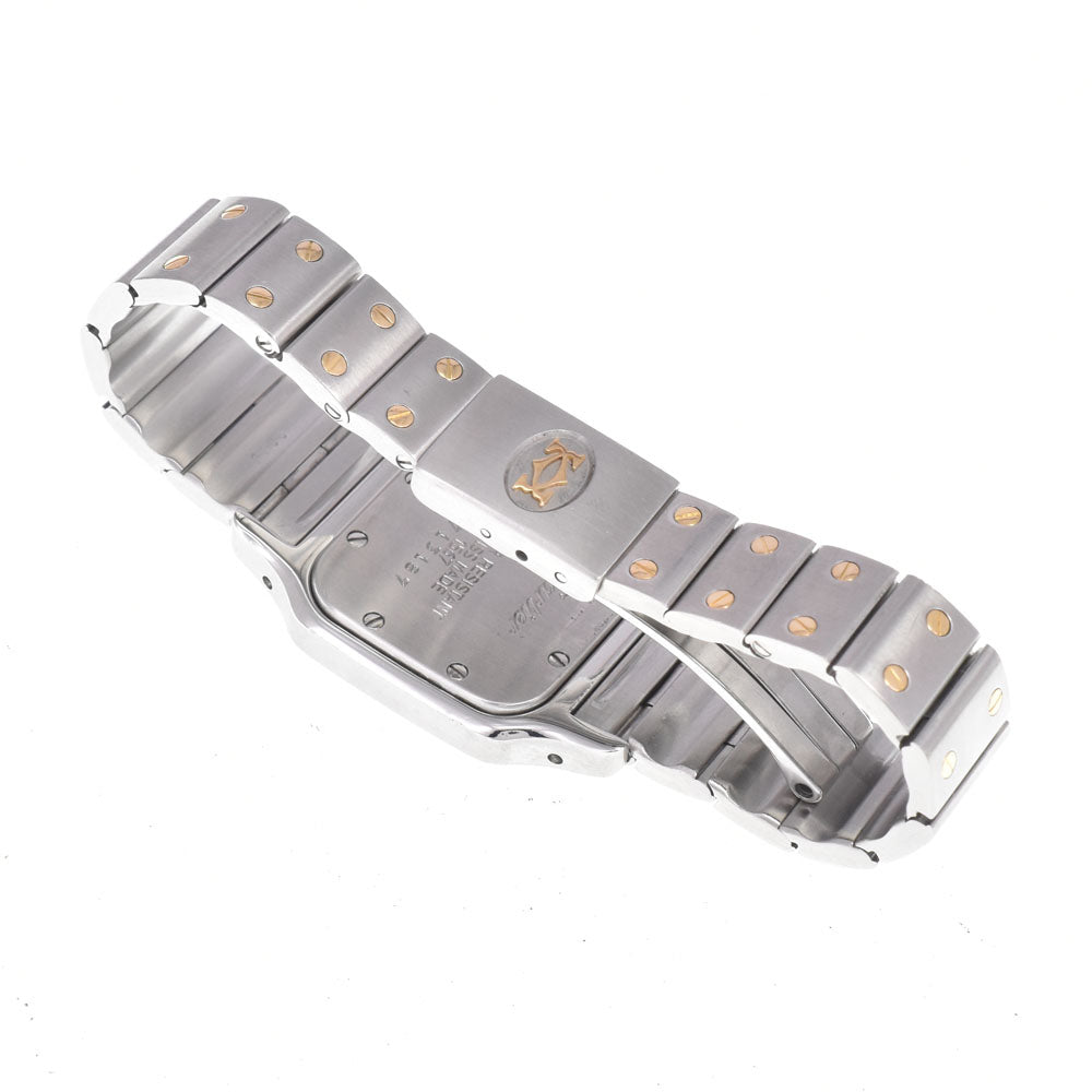 Cartier Santos De Cartier Galbee Quartz Stainless Steel And Yellow Gold Watch (Pre-Owned)