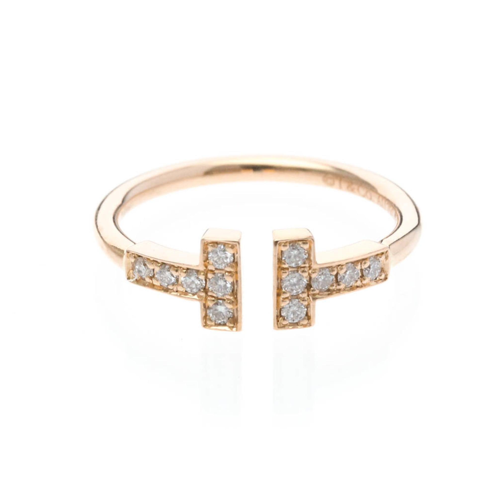 Tiffany & Co. T Wire 18K Yellow Gold With Diamonds Gold Yellow_Gold Ring Jewelry (Pre-Owned)